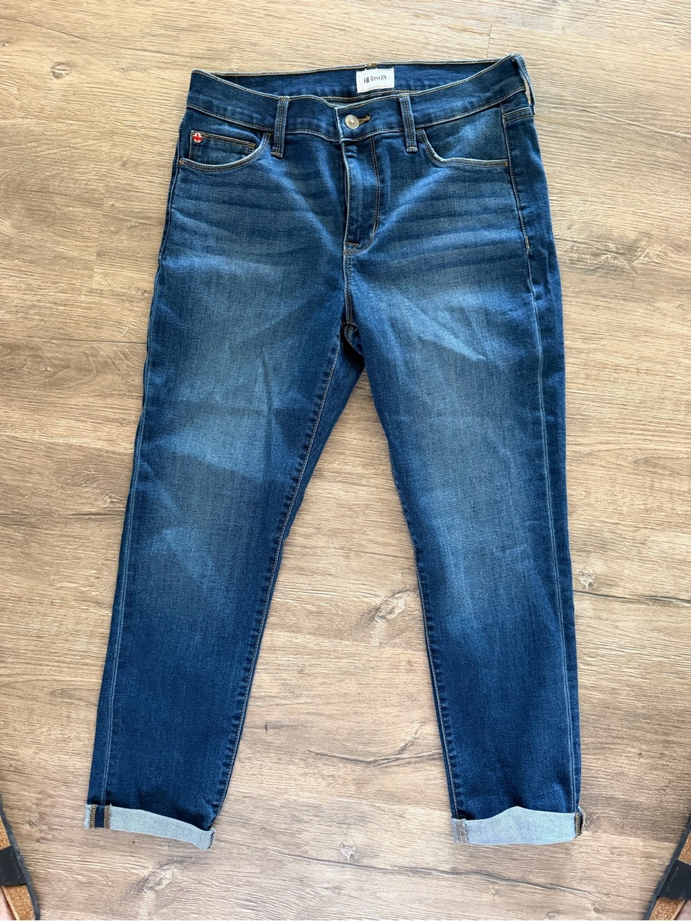 Hudson Jeans Boyfriend Jeans - Dark Blue Wash